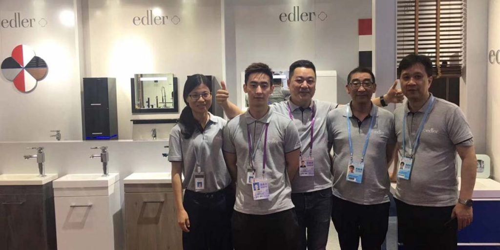 EDLER China washroom vanity manufacturer in exhibition