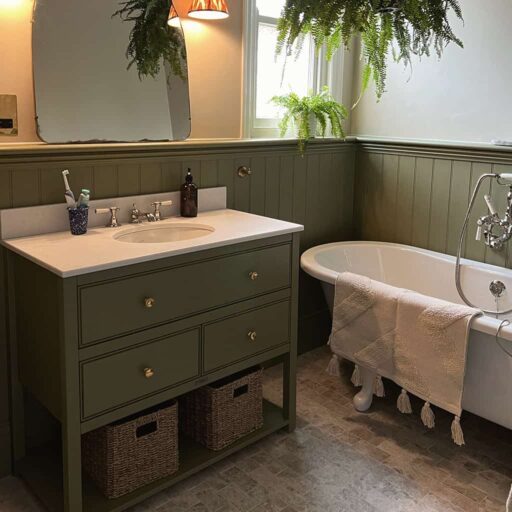 the Green Bathroom Vanity
