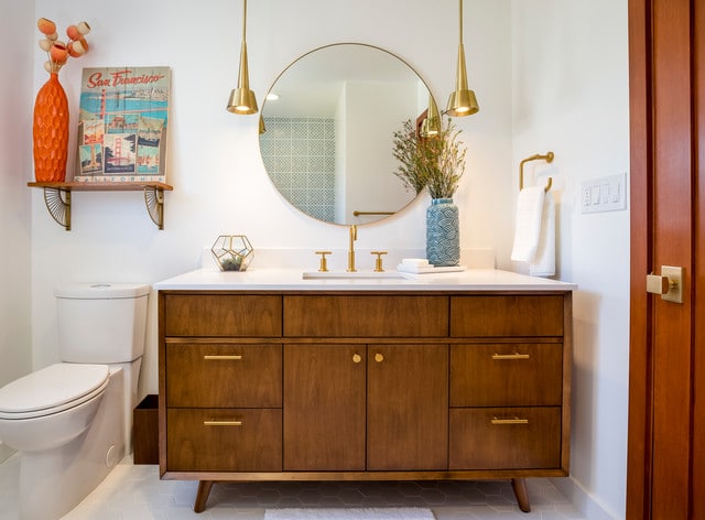 the Mid Century Modern Bathroom Vanity