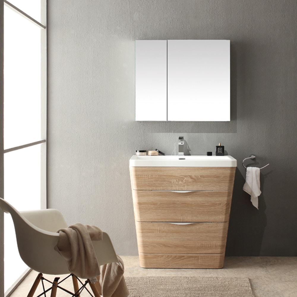 a contemporary bathroom vanities